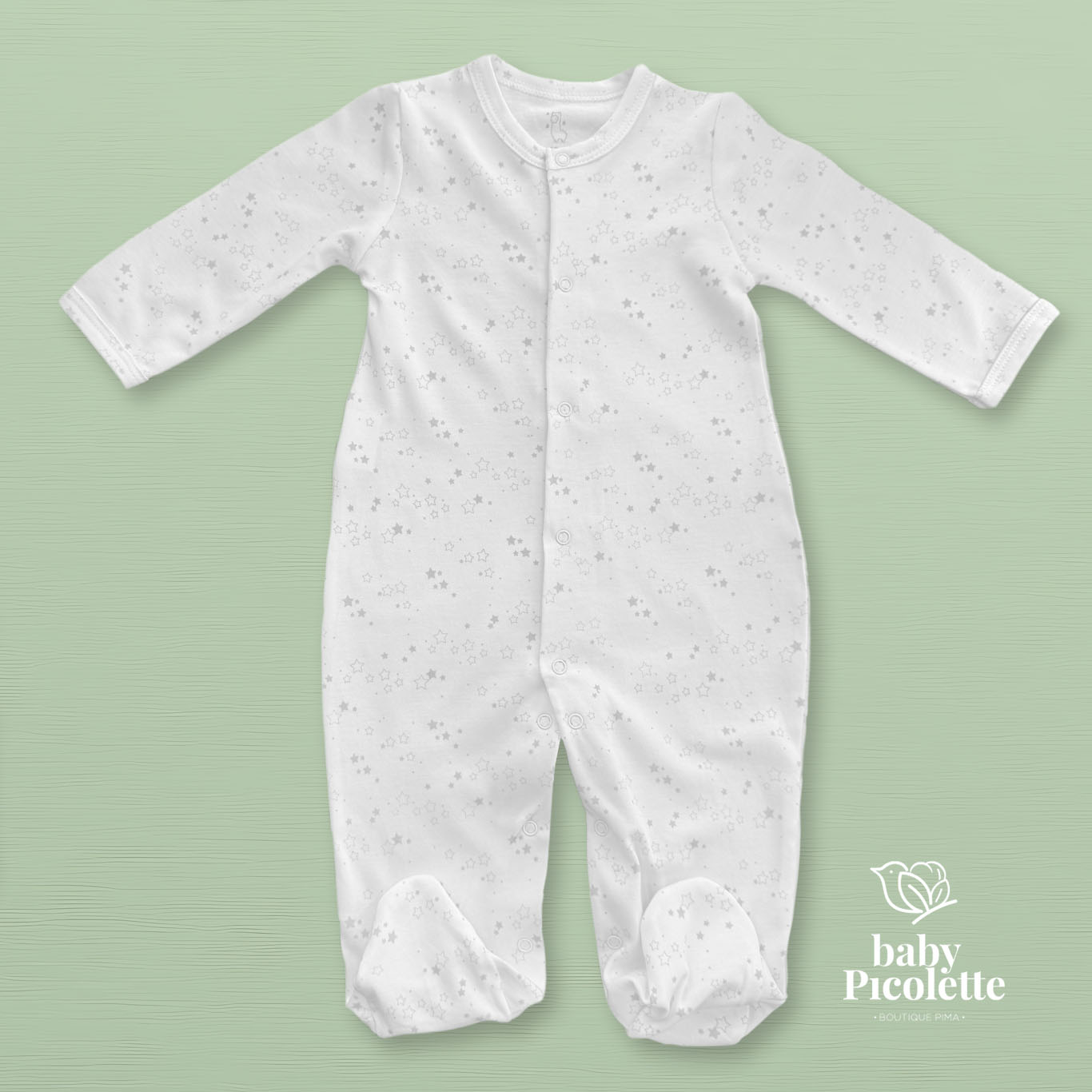 Pijama con broche - estrellas
