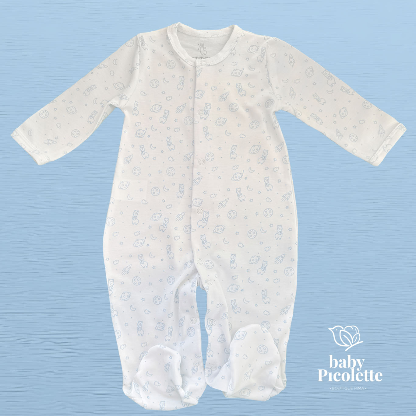 Pijama con broche - llamas