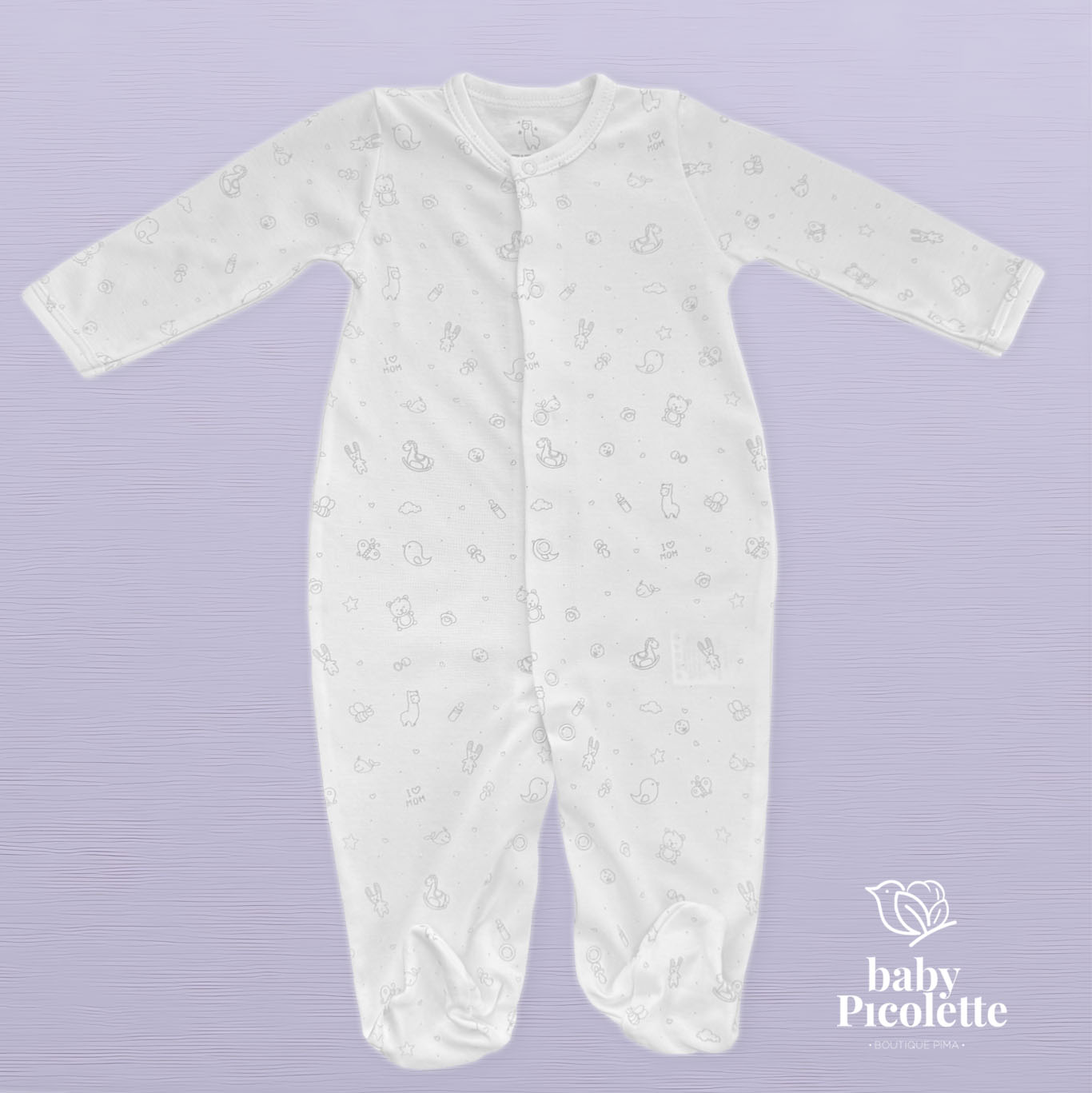 Pijama con broche - llamas